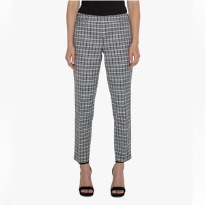 NWT Liverpool Los Ángeles Kelsey  Plaid Mid Rise Trouser